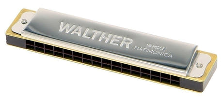 Walther tremolo-munspel i C-dur, 32 toner, i pappaskose