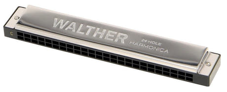 Walther tremolomunspel i C-dur, 48 toner, plastetui