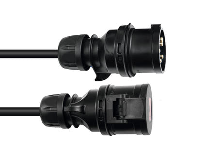 PSSO CEE Förlängning 16A 5x2.5 5m Black Edition