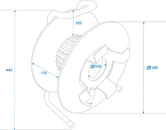SCHILL kabeltrumma IT380.RM A=385/C=142