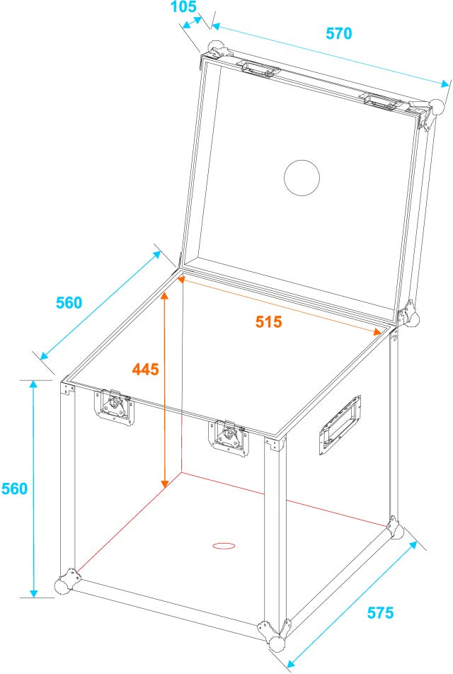 Roadinger Flightcase för Disco Ball (50cm)