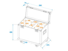 ROADINGER Flightcase 2x TMH-XB-280