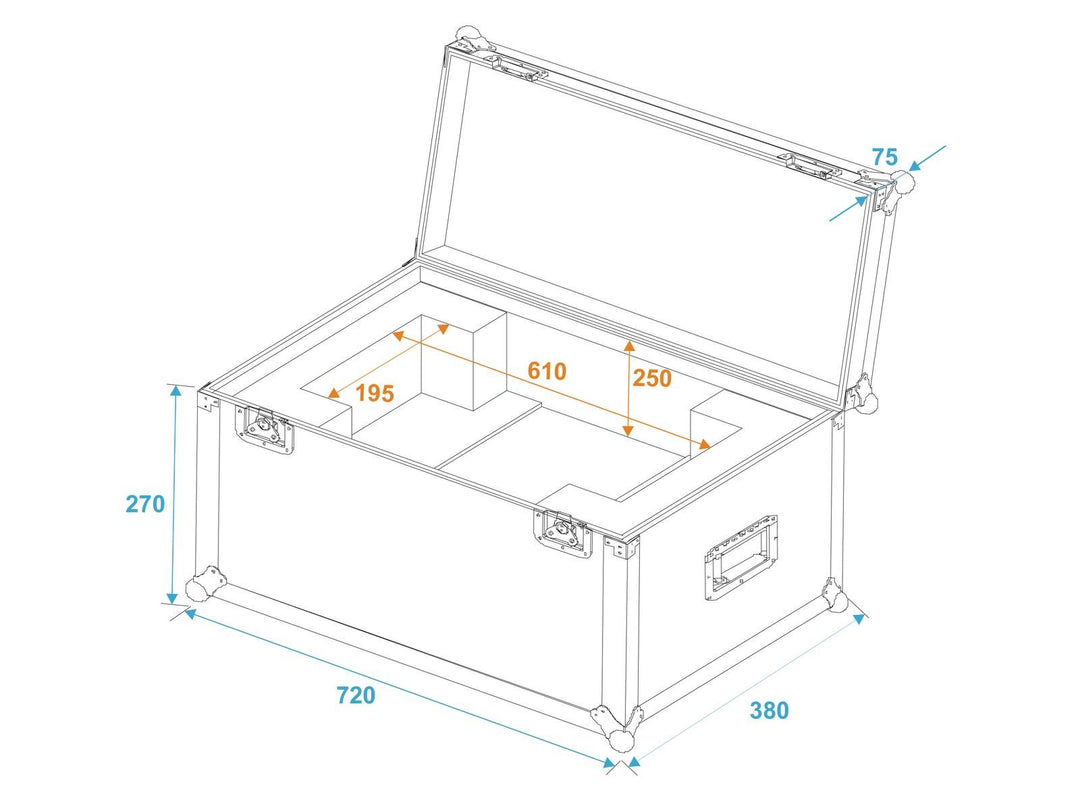 ROADINGER Flightcase för follower spot SL-160 / SL-350