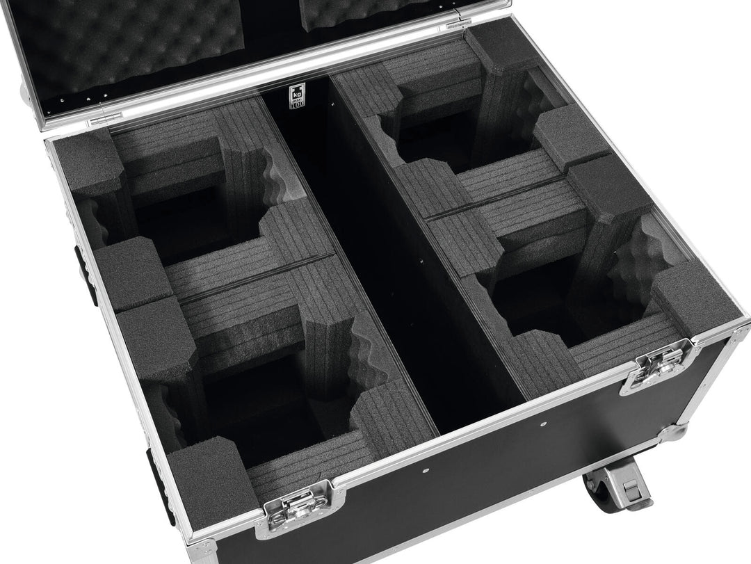 ROADINGER Flightcase för 4x LED TMH-X1 Moving Head Beam med hjul
