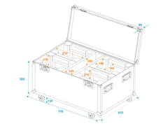 ROADINGER Flightcase för 4x LED TMH-X1 Moving Head Beam med hjul