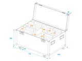ROADINGER Flightcase 4x LED TMH-X1 Moving Head Beam with wheels