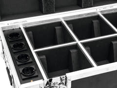 ROADINGER Flightcase 4x AKKU TL-3 Trusslight QuickDMX med laddningsfunktion