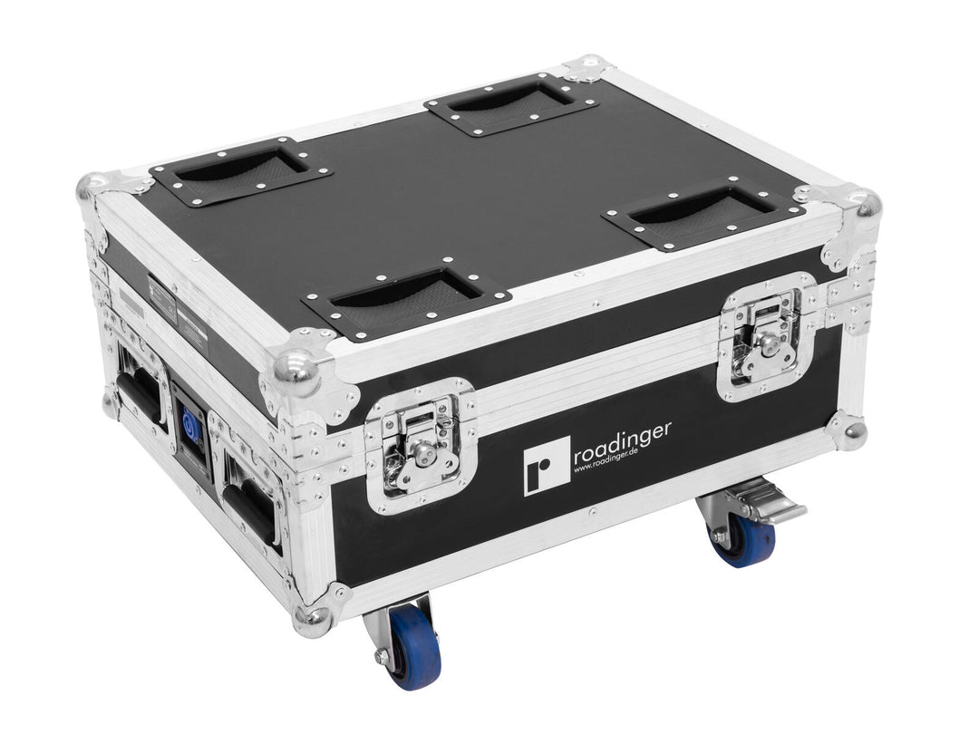 ROADINGER Flightcase 4x AKKU IP UP-4 QuickDMX med laddningsfunktion