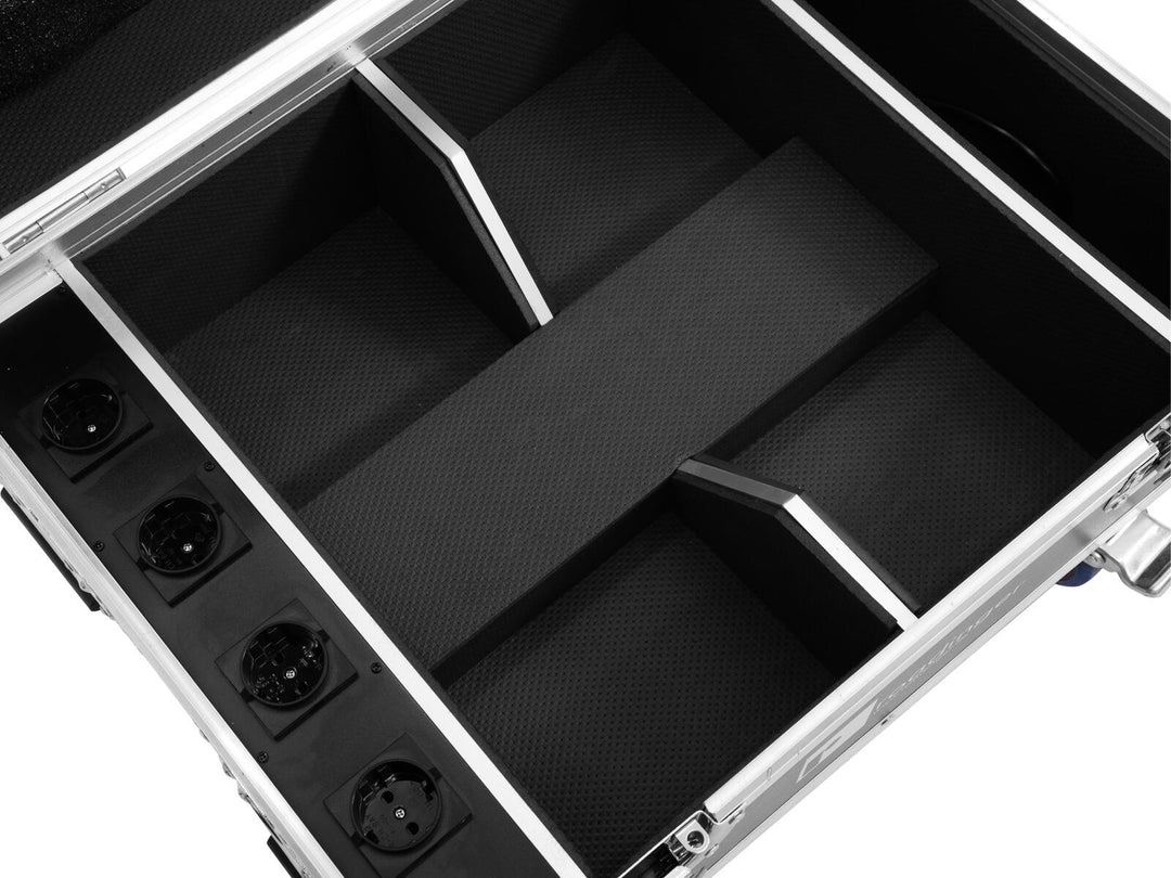 ROADINGER Flightcase 4x AKKU IP UP-4 QuickDMX med laddningsfunktion