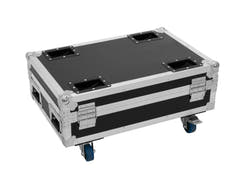 ROADINGER Flightcase 4x AKKU BAR-6 Glow QCL Flex QuickDMX med laddningsfunktion
