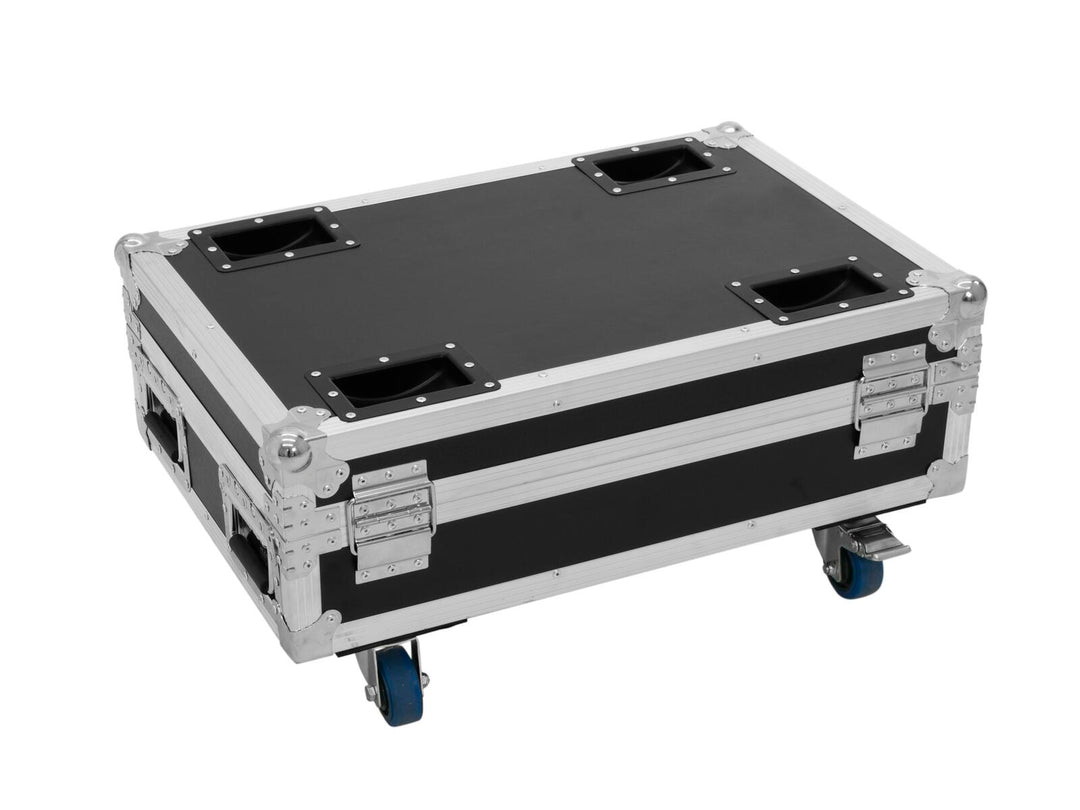 ROADINGER Flightcase 4x AKKU BAR-6 Glow QCL Flex QuickDMX med laddningsfunktion