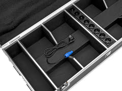 ROADINGER Flightcase 8x AKKU IP UP-4 QuickDMX med laddningsfunktion