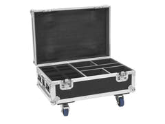 ROADINGER Flightcase 4x AKKU IP UP-4 Plus HCL Spot WDMX med laddningsfunktion