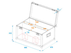 ROADINGER Flightcase 2x LED PLL-480