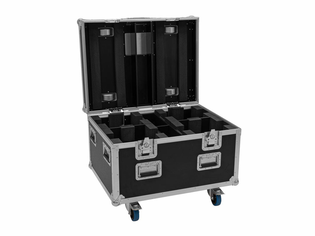 EUROLITE Set 2x LED TMH-X4 Movingheads Wash Zoom wh + EU Case with wheels