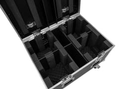 ROADINGER Flightcase 4x LED TMH-X4 med hjul