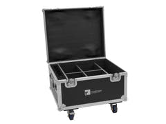ROADINGER Flightcase 4x AKKU IP PAR 7 QCL WDMX med laddningsfunktion