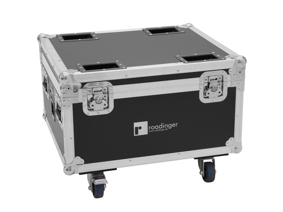 ROADINGER Flightcase 4x AKKU IP PAR 7 QCL WDMX med laddningsfunktion