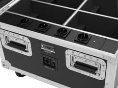 ROADINGER Flightcase 4x AKKU IP PAR 7 QCL WDMX med laddningsfunktion