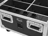 ROADINGER Flightcase 4x AKKU IP PAR 7 QCL WDMX with charging function