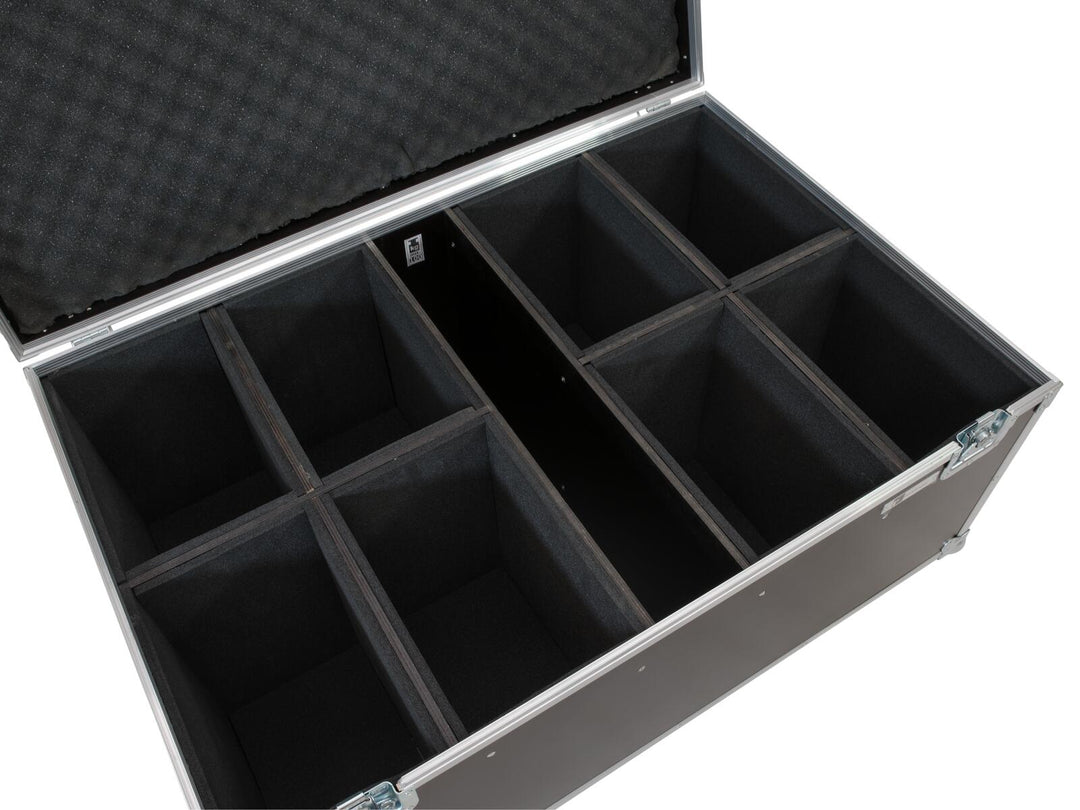 ROADINGER Flightcase för 8x LED IP PAR 12x8W QCL/12x9 SQL Spot med hjul