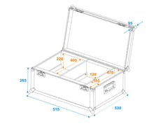ROADINGER flightcase för 2x LED CLS-18 QCL RGB/WW