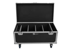ROADINGER Flightcase 4x AKKU Multiflood IP 8x10W RGBW Wash CRMX med laddningsfunktion