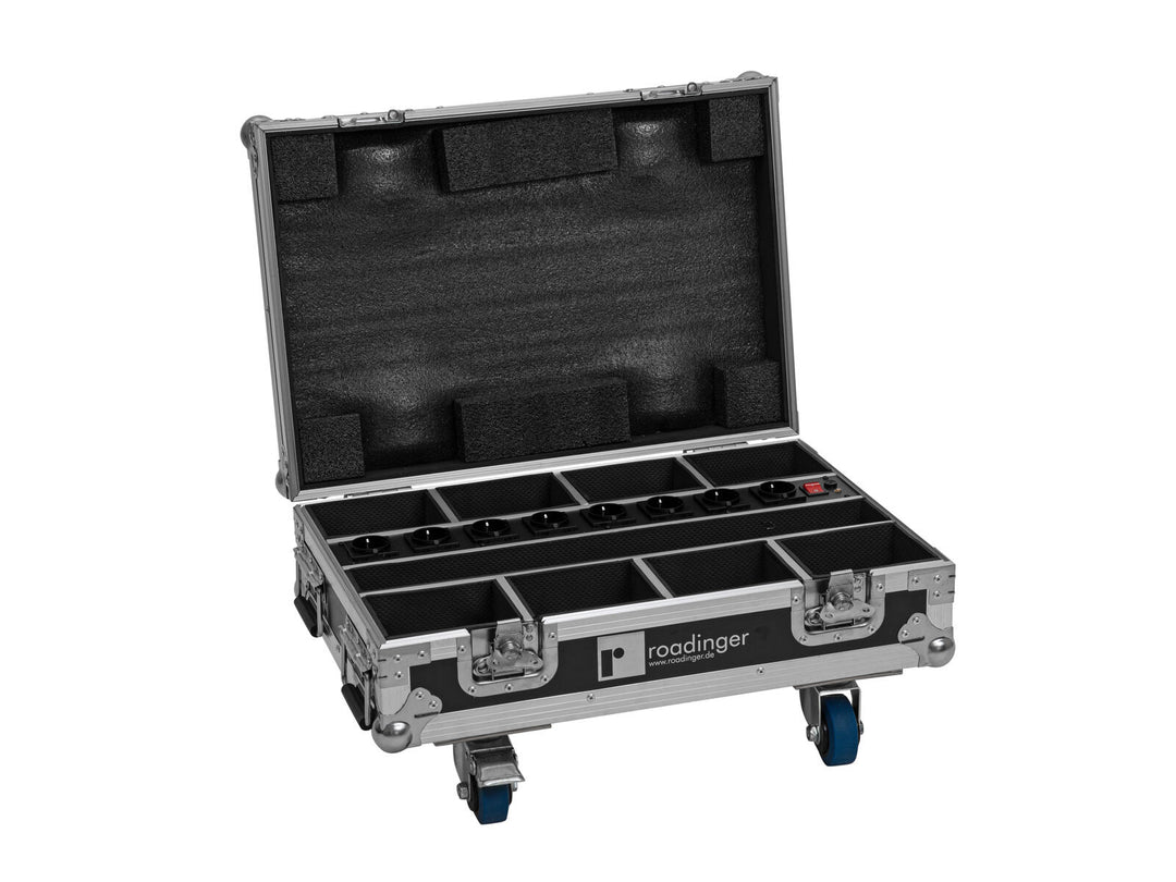 EUROLITE Set med 8x AKKU Mini IP UP-4 QCL Spot MK2 + case med laddningsfunktion