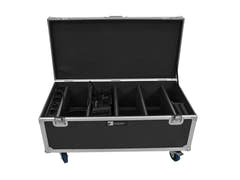 ROADINGER Flightcase 4x AKKU Multiflood IP 18x10W RGBW Wash CRMX med laddningsfunktion