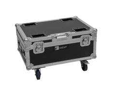 ROADINGER Flightcase 6x AKKU IP TL-3 QCL Trusslight CRMX med laddningsfunktion och hjul