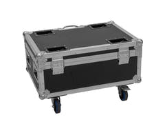 ROADINGER Flightcase 6x AKKU IP TL-3 QCL Trusslight CRMX med laddningsfunktion och hjul