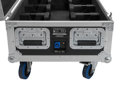 ROADINGER Flightcase 6x AKKU UP-4 QCL Spot QuickDMX MK2 med laddningsfunktion och hjul