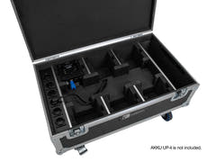ROADINGER Flightcase 6x AKKU UP-4 QCL Spot QuickDMX MK2 med laddningsfunktion och hjul