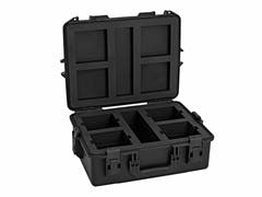 ROADINGER Plastfodral för 4x AKKU UP-4 QCL Spot QuickDMX MK2