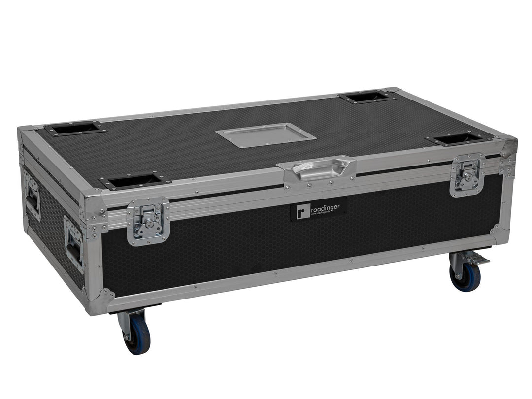 ROADINGER Flightcase 8x AKKU IP Pixel Tube 360° PRO CRMX med laddningsfunktion och hjul