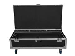 ROADINGER Flightcase 8x AKKU IP Pixel Tube 360° PRO CRMX med laddningsfunktion och hjul