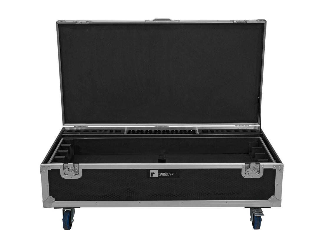 ROADINGER Flightcase 8x AKKU IP Pixel Tube 360° PRO CRMX med laddningsfunktion och hjul