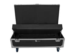 ROADINGER Flightcase 8x AKKU IP Pixel Tube 360° PRO CRMX med laddningsfunktion och hjul