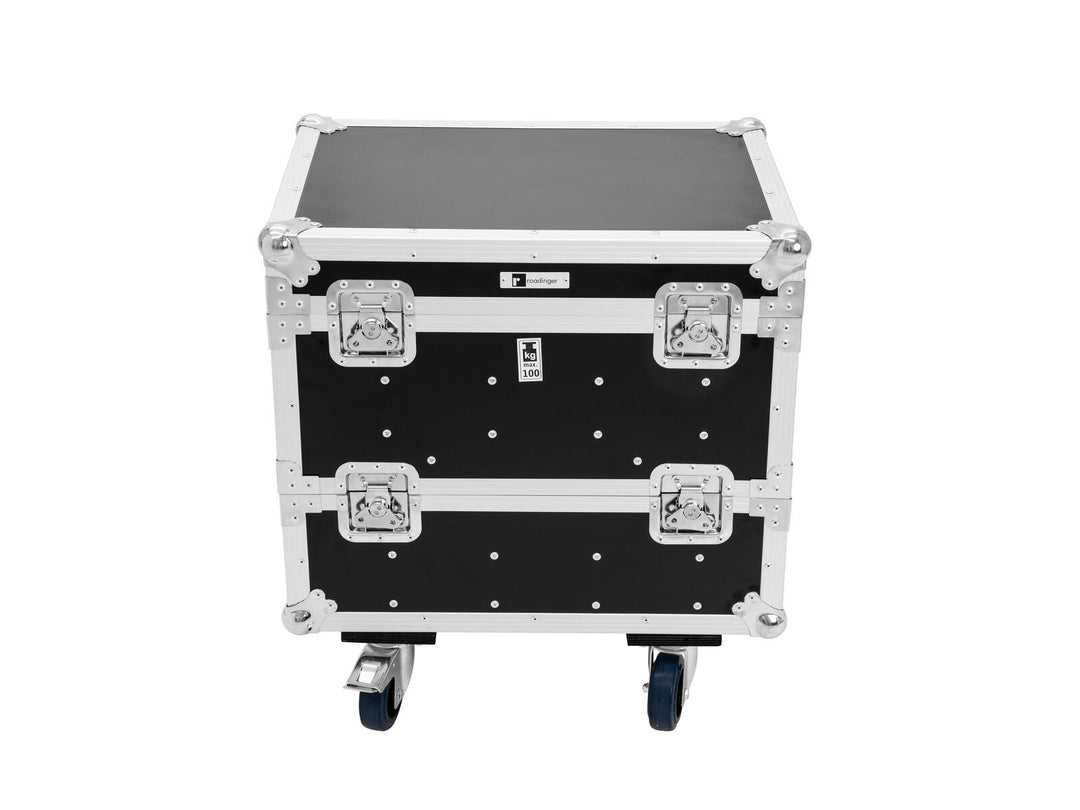 ROADINGER Flightcase för 8x IP PIX Strobe RGB CW+WW med hjul