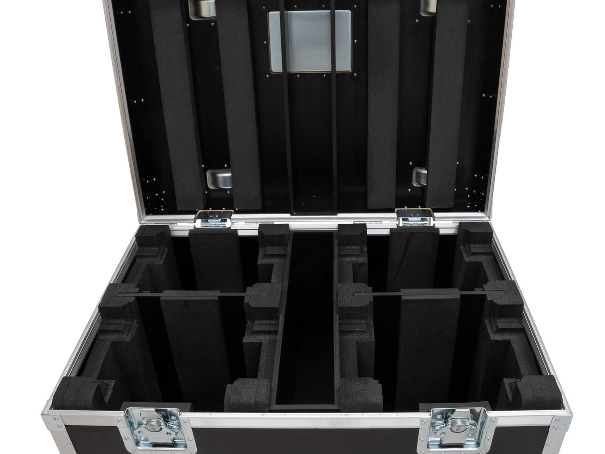 ROADINGER Flightcase HIGHLINE 4x LED IP TMH-S250/B250, with wheels