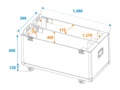 ROADINGER Flightcase 2x LCD ZL60