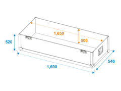 Roadinger Flightcase 2x LCD ZL65