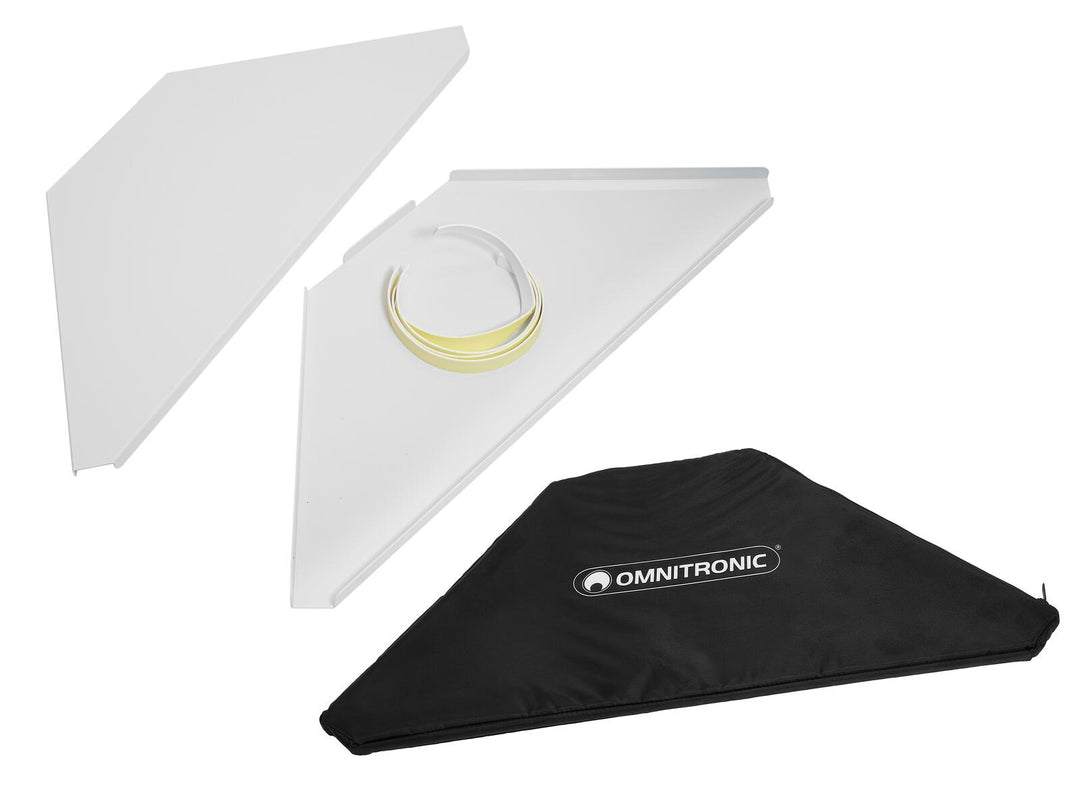 OMNITRONIC Corner Plates inkl. Bag for Mobile DJ Stand wh