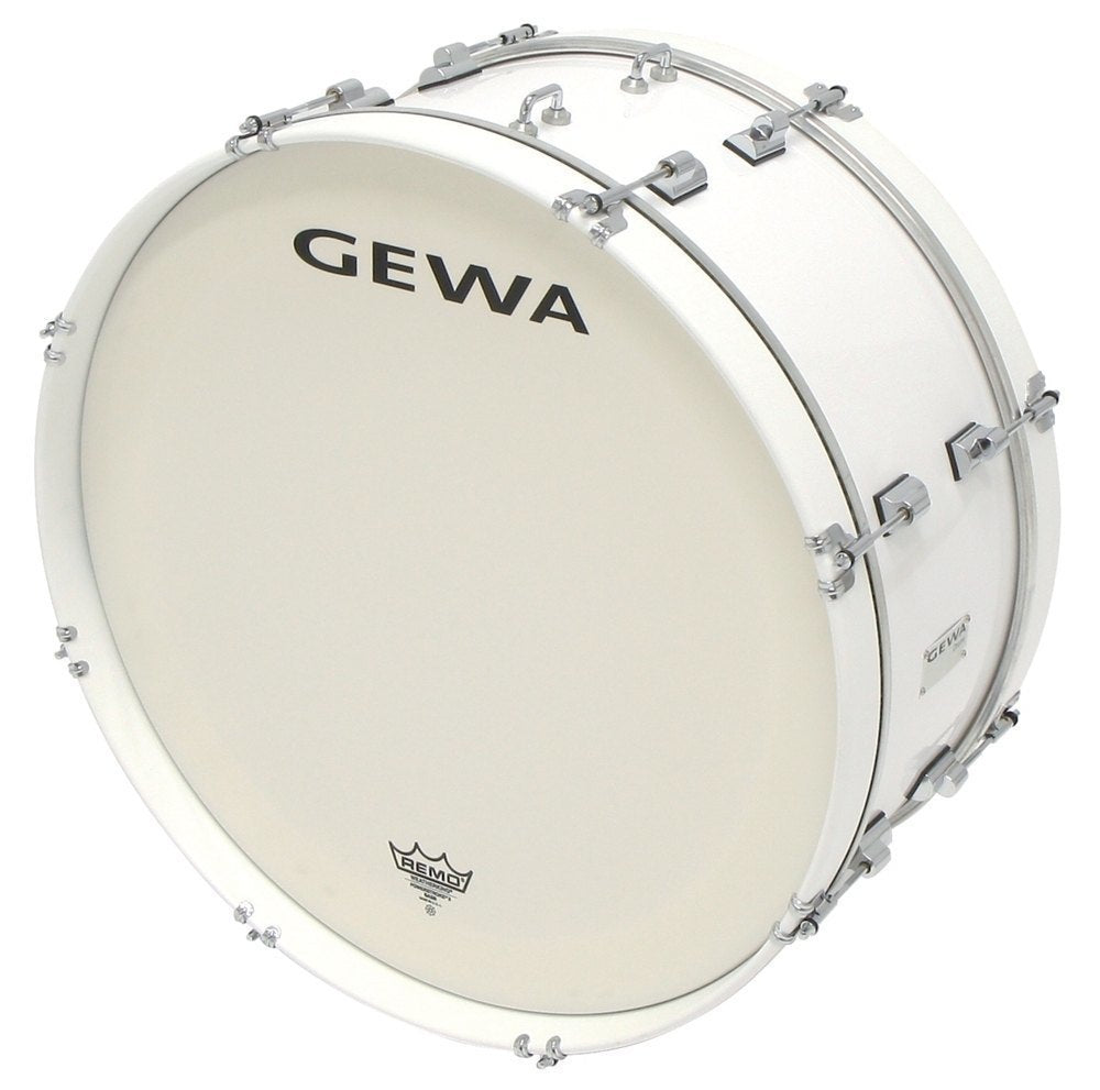 GEWA marschbastrumma 26" x 12", vit, Remo-skinn