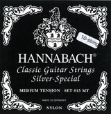 Hannabach Strängar för klassisk gitarr Serie 815 för 8/10-strängad gitarr / medelspänning Silver special - Set 10-strängar medium (81510ZMT)