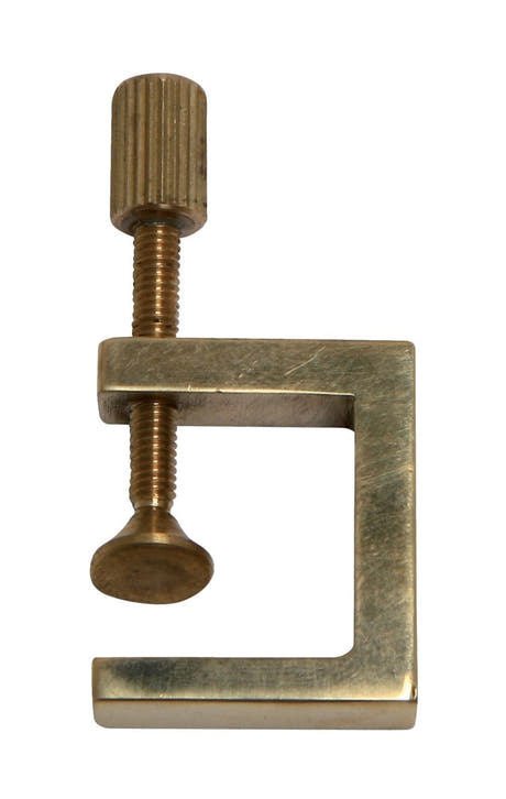 GEWA kantklämma i mässing, 15 x 15 mm, rörlig tryckplatta
