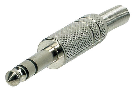 GEWA 6,3 mm stereo-jackkontakt med böjskydd