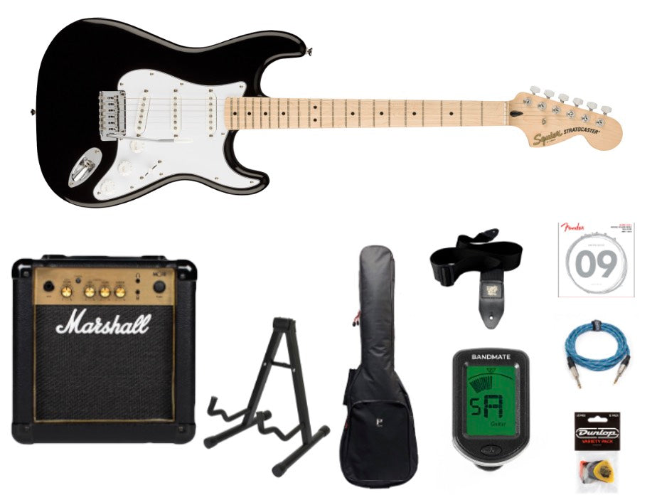 Fender Squier Affinity Stratocaster startpaket (Svart)