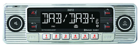 Retro Radio - DAB+, Bluetooth och USB, Silver