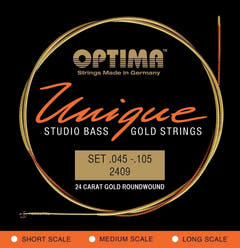 Optima E-Bass-strängar Unique studio golden strings - 4-str. short sc (2409S)